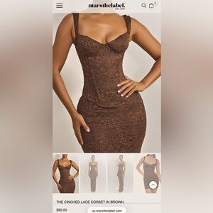 MARSTHELABEL Lace Corset & Skirt Set